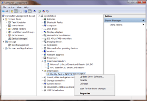 Viewing device properties in Computer Management / MMC