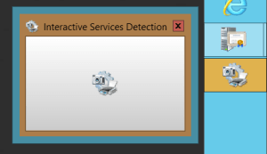 Taskbar notification for interactive service