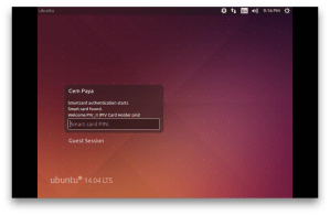 UI after detecting smart-card